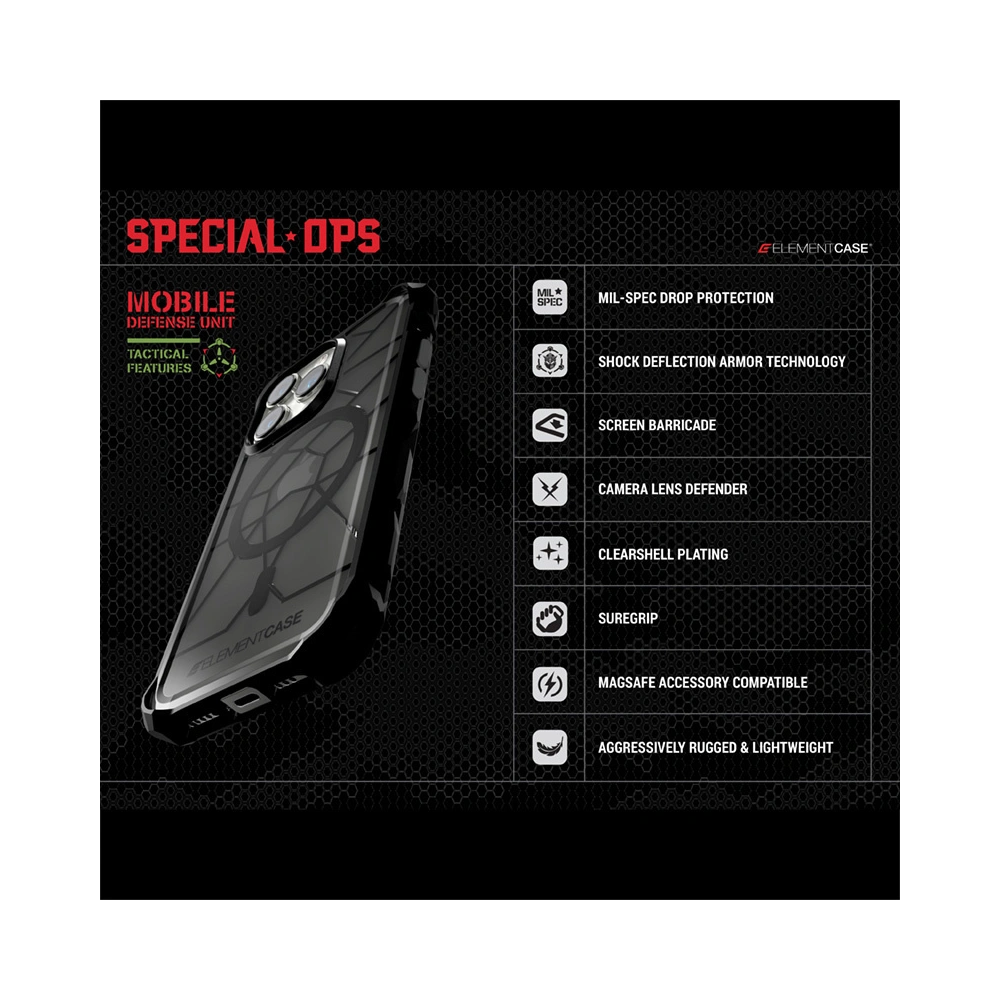 Wholesale Element Case Special Ops X5 MagSafe Apple iPhone 14 Pro Max (Smoke/Black) - ELC12 - {ean13} - Hurt