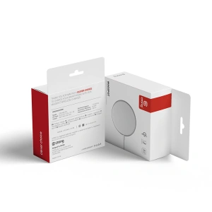 Hurtownia GSM - MagSafe vezeték nélküli töltő Crong MagSpot Wireless Charger 15W (Ezüst Fehér) - CRG542 - {ean13} - Hurt