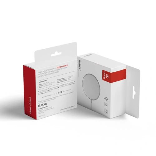 Ładowarka bezprzewodowa MagSafe Crong MagSpot Wireless Charger 15W (Silver White)