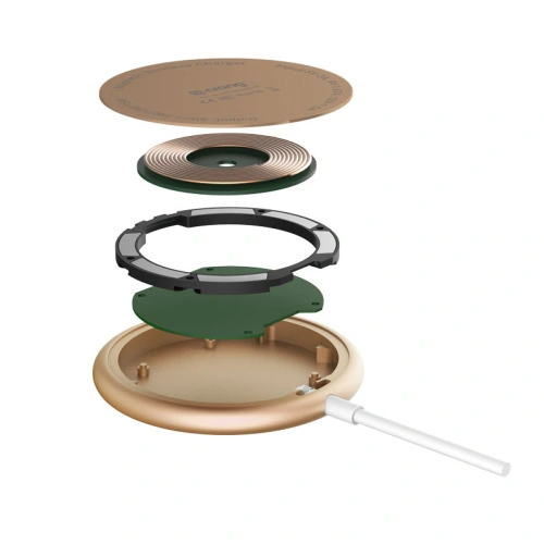 Ładowarka bezprzewodowa MagSafe Crong MagSpot Wireless Charger 15W (Gold)