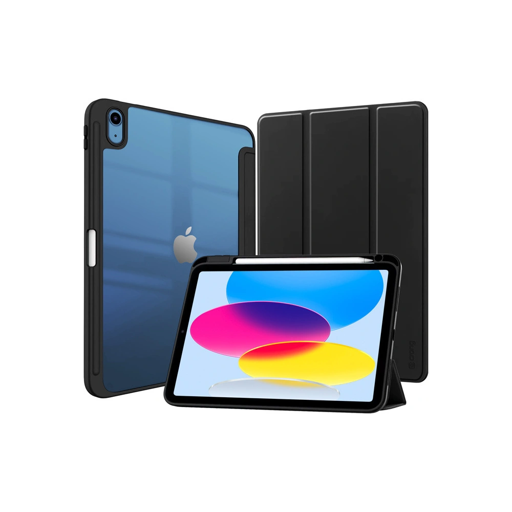 Hurtownia GSM - Etui Crong PrimeFolio Apple iPad 10.9 2022 (10. generáció) Ceruza töltő (fekete/átlátszó) - CRG544 - {ean13} - Hurt