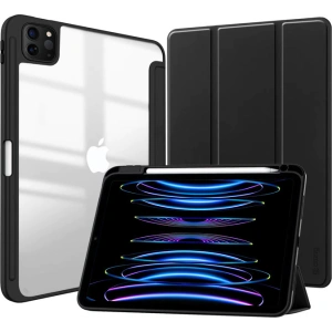 Hurtownia GSM - Case Crong PrimeFolio Apple iPad Air 10.9 2020/2022 (4, 5 Gen) / iPad Pro 11 2021/2022 (3, 4 Gen) / iPad Air 11 2024 (6. Generation) Pencil-Ladegerät (schwarz/transparent) - CRG545 - {ean13} - Hurt