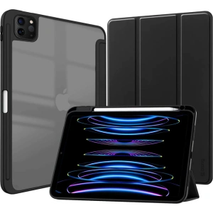 Hurtownia GSM - Case Crong PrimeFolio Apple iPad Air 10.9 2020/2022 (4, 5 Gen) / iPad Pro 11 2021/2022 (3, 4 Gen) / iPad Air 11 2024 (6. Generation) Pencil-Ladegerät (schwarz/transparent) - CRG545 - {ean13} - Hurt