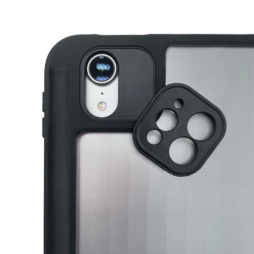 Etui Crong PrimeFolio Apple iPad Air 10.9 2020/2022 (4, 5 gen) / iPad Pro 11 2021/2022 (3, 4 gen) / iPad Air 11 2024 (6. generacji) Pencil charger (czarny/przezroczysty)