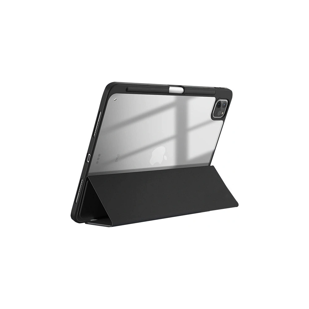 Hurtownia GSM - Case Crong PrimeFolio Apple iPad Air 10.9 2020/2022 (4, 5 Gen) / iPad Pro 11 2021/2022 (3, 4 Gen) / iPad Air 11 2024 (6. Generation) Pencil-Ladegerät (schwarz/transparent) - CRG545 - {ean13} - Hurt