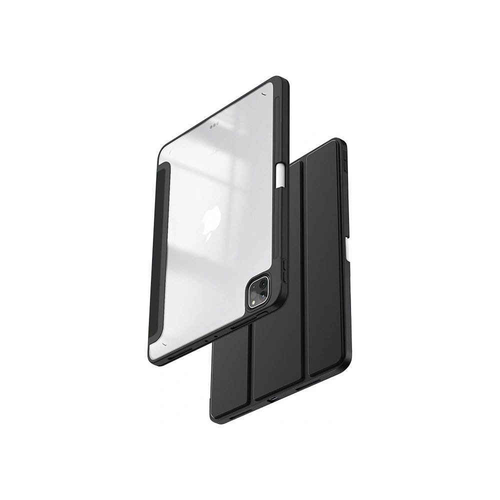 Hurtownia GSM - Case Crong PrimeFolio Apple iPad Air 10.9 2020/2022 (4, 5 Gen) / iPad Pro 11 2021/2022 (3, 4 Gen) / iPad Air 11 2024 (6. Generation) Pencil-Ladegerät (schwarz/transparent) - CRG545 - {ean13} - Hurt