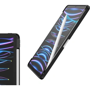 Hurtownia GSM - Case Crong PrimeFolio Apple iPad Air 10.9 2020/2022 (4, 5 Gen) / iPad Pro 11 2021/2022 (3, 4 Gen) / iPad Air 11 2024 (6. Generation) Pencil-Ladegerät (schwarz/transparent) - CRG545 - {ean13} - Hurt