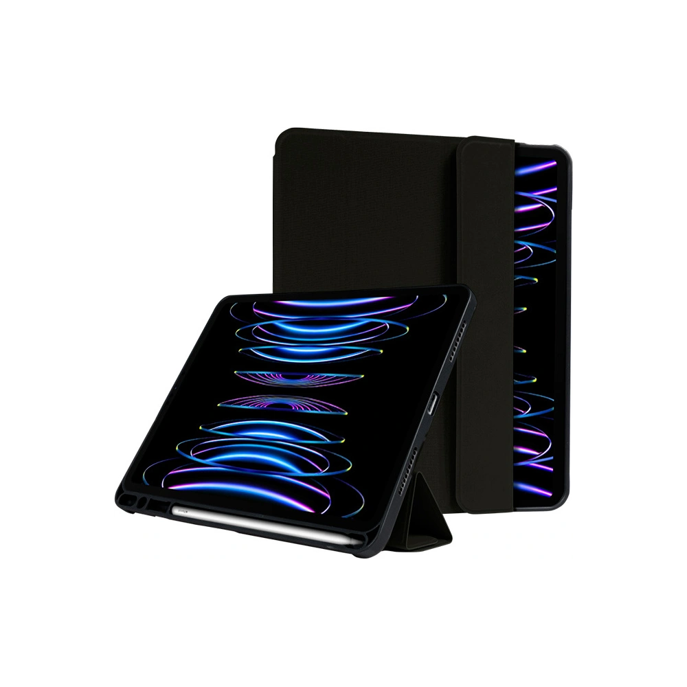 Hurtownia GSM - Case Crong FlexFolio Apple iPad Air 10.9 2020/2022 (4, 5. Gen) / iPad Pro 11 2021/2022 (3, 4. Gen) / iPad Air 11 2024 (6. Generation) Stifthalter (schwarz) - CRG546 - {ean13} - Hurt