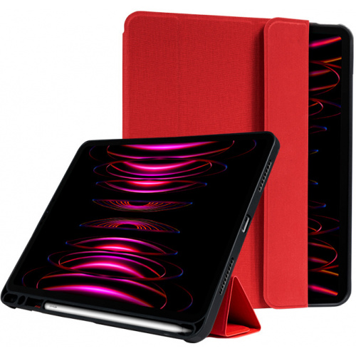Crong Distributor - 5904310702256 - CRG547 - Crong FlexFolio Apple iPad Air 10.9 2020/2022 (4, 5 gen)/iPad Pro 11 2021/2022 (3, 4 gen) Pencil holder (red) - B2B homescreen