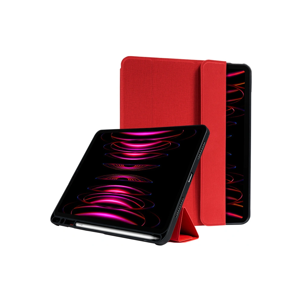 Hurtownia GSM - Case Crong FlexFolio für Apple iPad Air 10.9 2020/2022 (4., 5. Gen) / iPad Pro 11 2021/2022 (3., 4. Gen) / iPad Air 11 2024 (6. Generation) mit Stifthalter (rot) - CRG547 - {ean13} - Hurt
