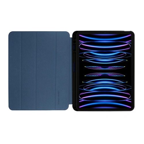 Etui Crong FlexFolio Apple iPad Air 10.9 2020/2022 (4, 5 gen) / iPad Pro 11 2021/2022 (3, 4 gen) / iPad Air 11 2024 (6. generacji) Pencil holder (niebieski)