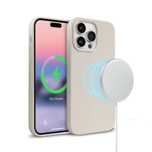 Etui Crong Color Cover Magnetic MagSafe Apple iPhone 14 Pro (beige piatră)