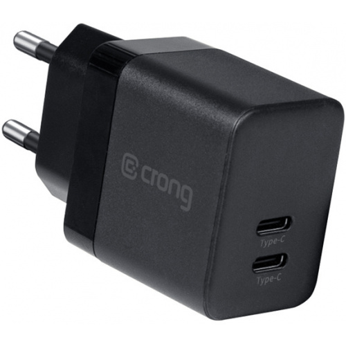 Hurtownia Crong - 5904310702232 - CRG558 - Ładowarka sieciowa Crong Utra Compact GaN 35W PD 3.0 2x USB-C (czarny) - B2B homescreen