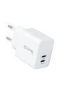 Hurtownia GSM - Hálózati töltő Crong Ultra Compact GaN 35W PD 3.0 2x USB-C (fehér) - CRG559 - {ean13} - Hurt