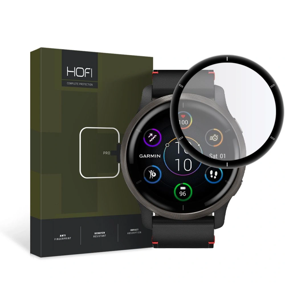 Hurtownia GSM - Hybriertes Glas Hofi Hybrid Pro+ Garmin Venu 2 Schwarz - HOFI326 - {ean13} - Hurt