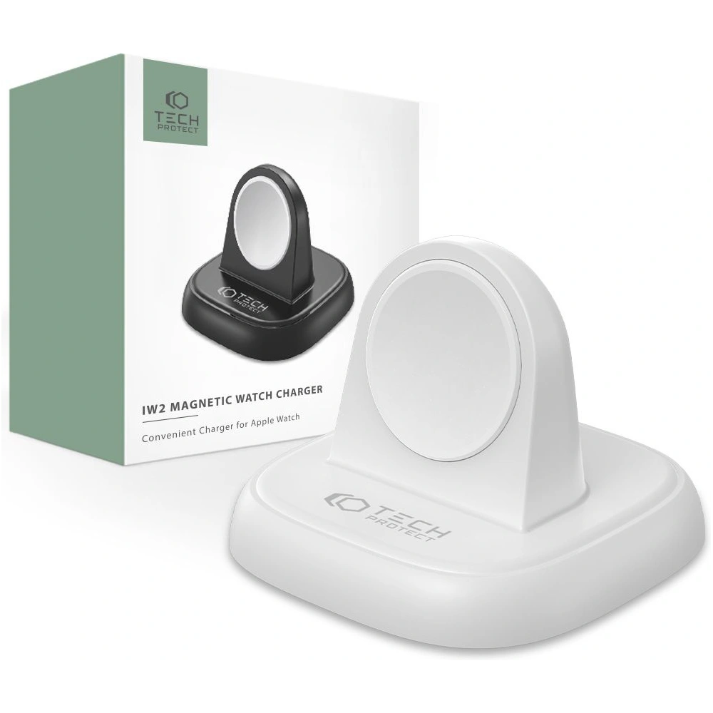 Hurtownia GSM - Kabelloses Ladegerät Tech-Protect QI3W-IW2 Wireless Charger Apple Watch Weiß - THP1682 - {ean13} - Hurt