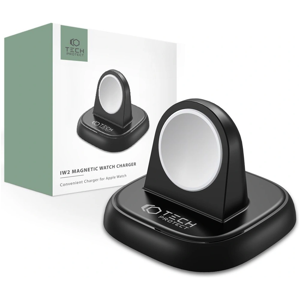 Hurtownia GSM - Încărcător wireless Tech-Protect QI3W-IW2 Wireless Charger Apple Watch Negru - THP1683 - {ean13} - Hurt