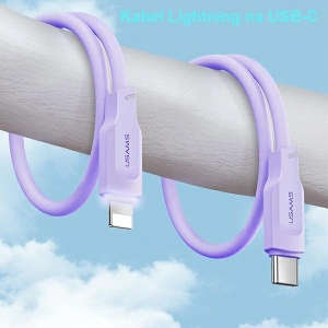 Kabel USAMS Lithe Series USB-C/Lightning PD Schnellladung 1,2m 20W lila/purpur (US-SJ566)