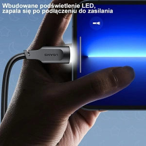 Kabel USAMS Lithe Series USB-C/Lightning PD Schnellladung 1,2m 20W lila/purpur (US-SJ566)