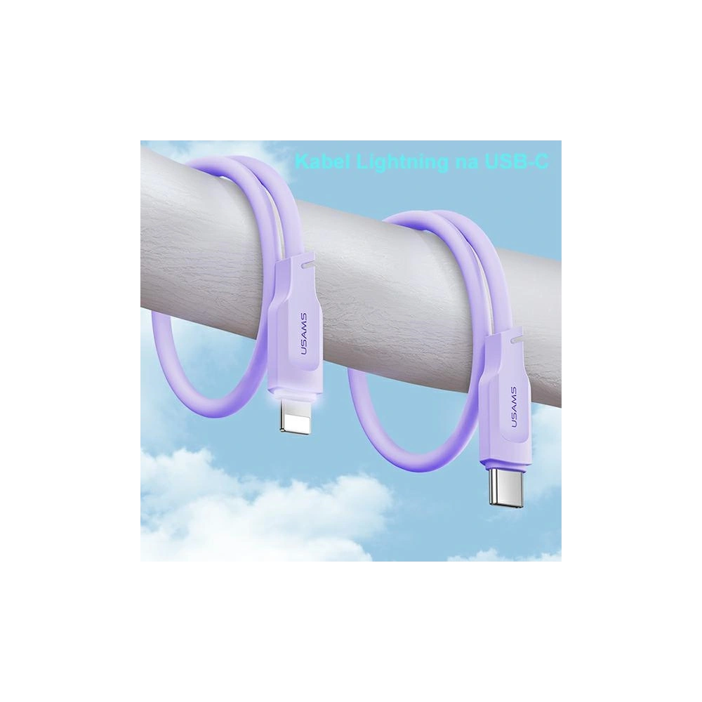 Hurtownia GSM - Cablu USAMS Lithe Series USB-C/Lightning PD Încărcare Rapidă 1,2m 20W verde (US-SJ566) - USA843 - {ean13} - Hurt