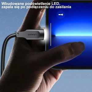 Kabel USAMS Lithe Series USB-C/Lightning PD Fast Charging 1,2m 20W grün (US-SJ566)