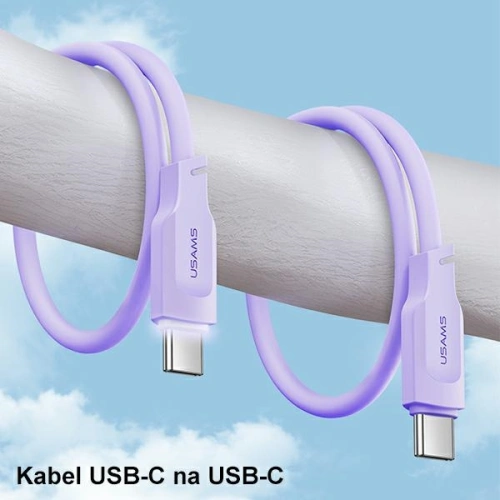 Kabel USAMS Lithe Series USB-C PD Fast Charging 1,2m 100W biały/white (US-SJ567)