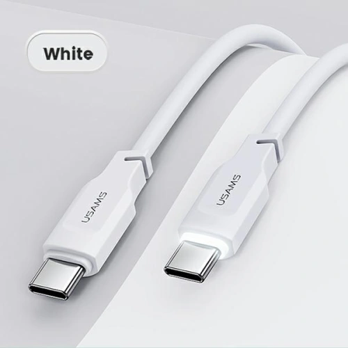 Kabel USAMS Lithe Series USB-C PD Fast Charging 1,2m 100W biały/white (US-SJ567)