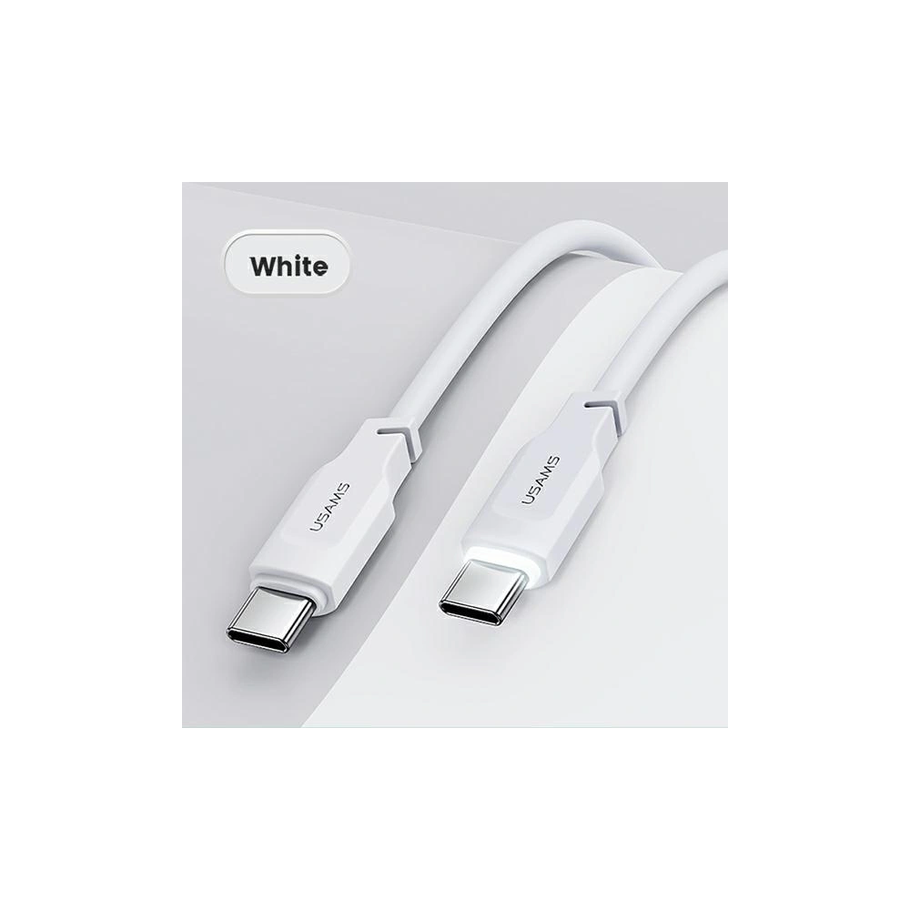 Hurtownia GSM - Cablu USAMS Lithe Series USB-C PD Încărcare Rapidă 1,2m 100W alb/white (US-SJ567) - USA845 - {ean13} - Hurt