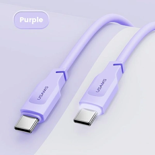 Kabel USAMS Lithe Series USB-C PD Fast Charging 1,2m 100W purpurowy/purple (US-SJ567)