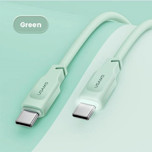 Kabel USAMS Lithe Series USB-C PD Fast Charging 1,2m 100W zielony/green (US-SJ567)