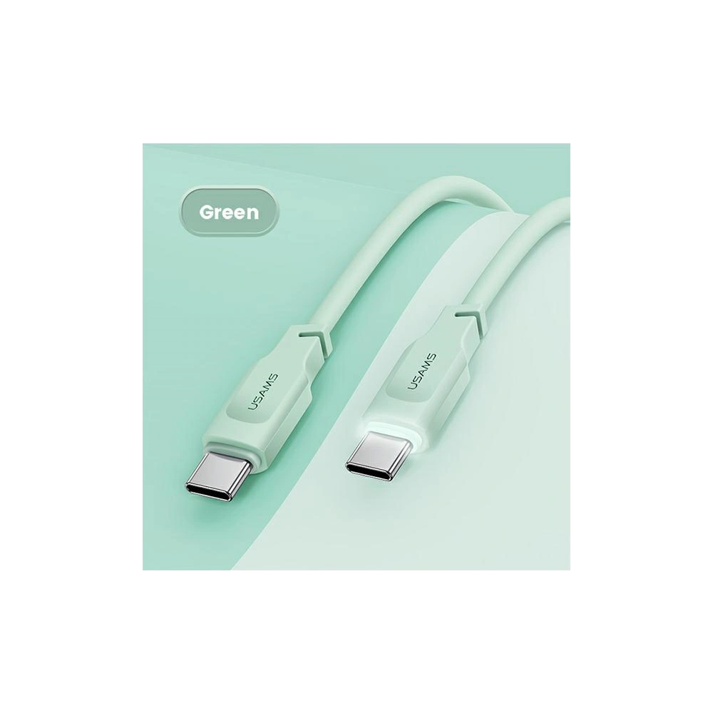 Hurtownia GSM - Cablul USAMS Lithe Series USB-C PD Încărcare Rapidă 1,2m 100W verde (US-SJ567) - USA848 - {ean13} - Hurt