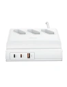 Priza de alimentare USAMS USB Extension Socket 65W Super Si Fast Charging alb/white CC160TC01 (US-CC160)
