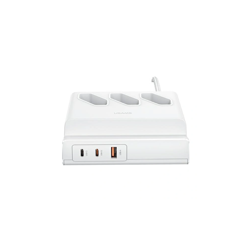Hurtownia GSM - Napájecí lišta USAMS USB prodlužovací zásuvka 65W Super Si rychlé nabíjení bílá/white CC160TC01 (US-CC160) - USA853 - {ean13} - Hurt