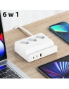 Hurtownia GSM - Listwa zasilająca USAMS USB Extension Socket 65W Super Si Fast Charging biały/white CC160TC01 (US-CC160) - USA853 - {ean13} - Hurt