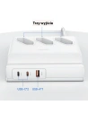 Hurtownia GSM - Listwa zasilająca USAMS USB Extension Socket 65W Super Si Fast Charging biały/white CC160TC01 (US-CC160) - USA853 - {ean13} - Hurt