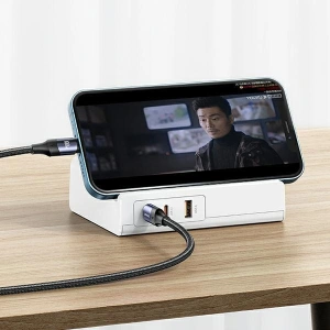 Wholesale USAMS USB Extension Socket 65W Super Si Fast Charging white CC160TC01 (US-CC160) - USA853 - {ean13} - Hurt