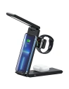Kabelloses Ladegerät USAMS mit Lampe 3w1 15W schwarz/schwarz CD181WXC01 (US-CD181)