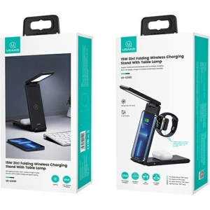 Hurtownia GSM - USAMS vezeték nélküli töltő lámpával 3w1 15W fekete/black CD181WXC01 (US-CD181) - USA854 - {ean13} - Hurt