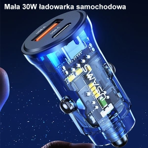 Hurtownia GSM - USAMS C32 autós töltő 1xUSB+1xUSB-C 30W Gyors Töltés fekete (US-CC164) - USA855 - {ean13} - Hurt