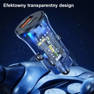 Hurtownia GSM - USAMS C32 autós töltő 1xUSB+1xUSB-C 30W Gyors Töltés kék (US-CC164) - USA856 - {ean13} - Hurt