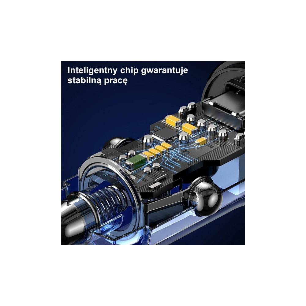 Hurtownia GSM - USAMS C32 Auto-Ladegerät 1xUSB+1xUSB-C 30W Schnellladung blau (US-CC164) - USA856 - {ean13} - Hurt