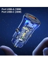 Hurtownia GSM - USAMS C32 autós töltő 1xUSB+1xUSB-C 30W Gyors Töltés kék (US-CC164) - USA856 - {ean13} - Hurt