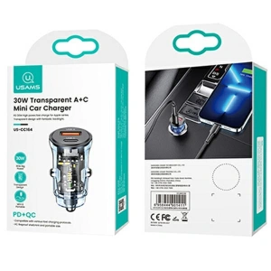 Hurtownia GSM - USAMS C32 autós töltő 1xUSB+1xUSB-C 30W Gyors Töltés kék (US-CC164) - USA856 - {ean13} - Hurt