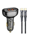 Hurtownia GSM - USAMS autós töltő 2xUSB+1xUSB-C 80W Gyors Töltés + USB-C/USB-C kábel BXLACCTC01 - USA857 - {ean13} - Hurt