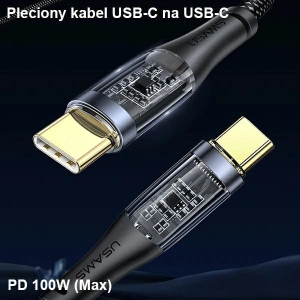 Hurtownia GSM - USAMS autós töltő 2xUSB+1xUSB-C 80W Gyors Töltés + USB-C/USB-C kábel BXLACCTC01 - USA857 - {ean13} - Hurt