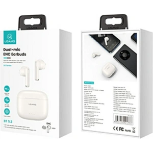 Hurtownia GSM - Sluchátka TWS USAMS US Series Dual mic Bluetooth 5.3 bílé/white BHUUS02 - USA862 - {ean13} - Hurt