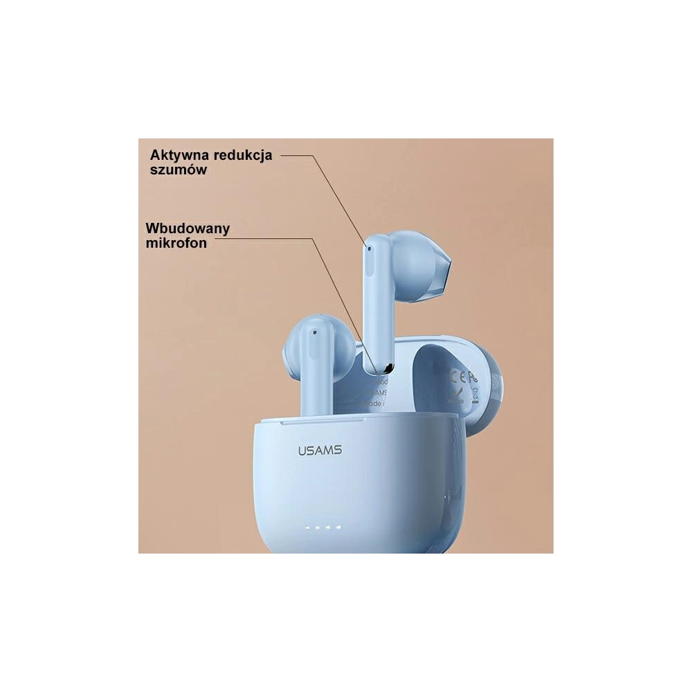 Hurtownia GSM - Bezdrátová sluchátka TWS USAMS US Series Dual mic Bluetooth 5.3 černá/bílá BHUUS01 - USA863 - {ean13} - Hurt