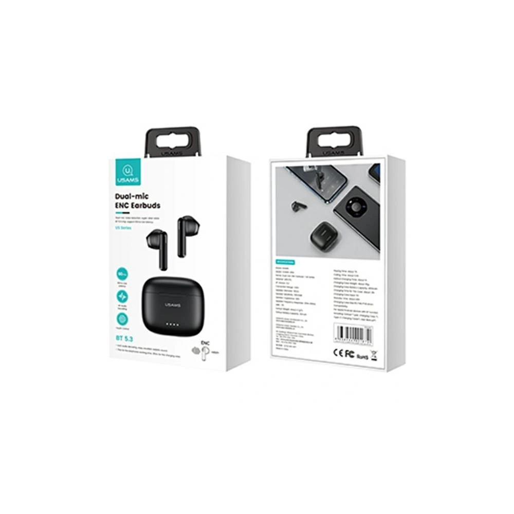 Hurtownia GSM - Bezdrátová sluchátka TWS USAMS US Series Dual mic Bluetooth 5.3 černá/bílá BHUUS01 - USA863 - {ean13} - Hurt