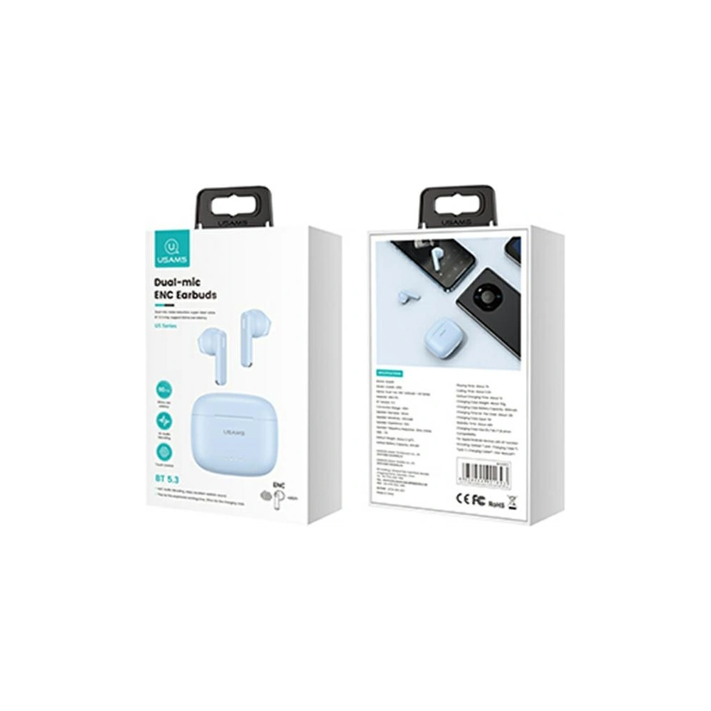 Hurtownia GSM - USAMS US Series Dual mic TWS fülhallgató Bluetooth 5.3 kék/BHUUS03 - USA864 - {ean13} - Hurt