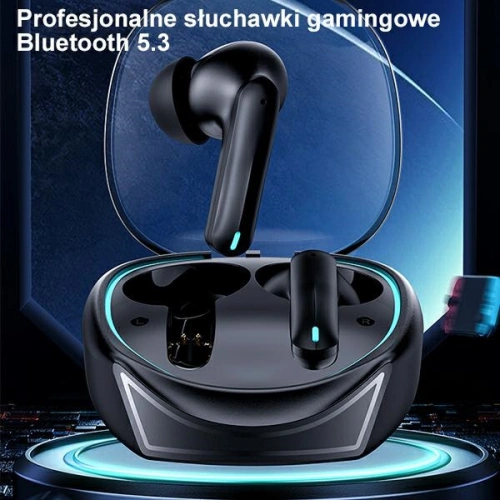 Słuchawki TWS USAMS XJ13 Gaming Earbuds Bluetooth 5.3 czarny/black (US-XJ13)